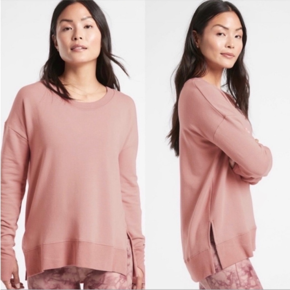 Athleta Mauve Coaster Luxe Sweatshirt 2X EUC